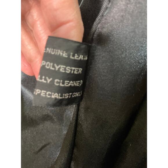 Vintage 80's Real 100%‎ Leather Midi Coal Size M Black - Picture 6 of 10